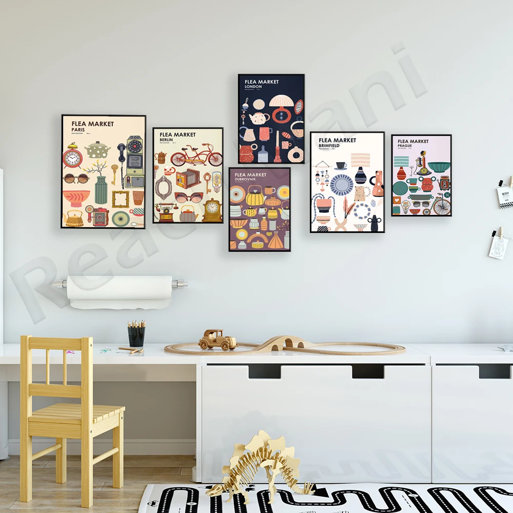 Flea Market Print Collection - - Vintage Collectible Market のレビューと価格
