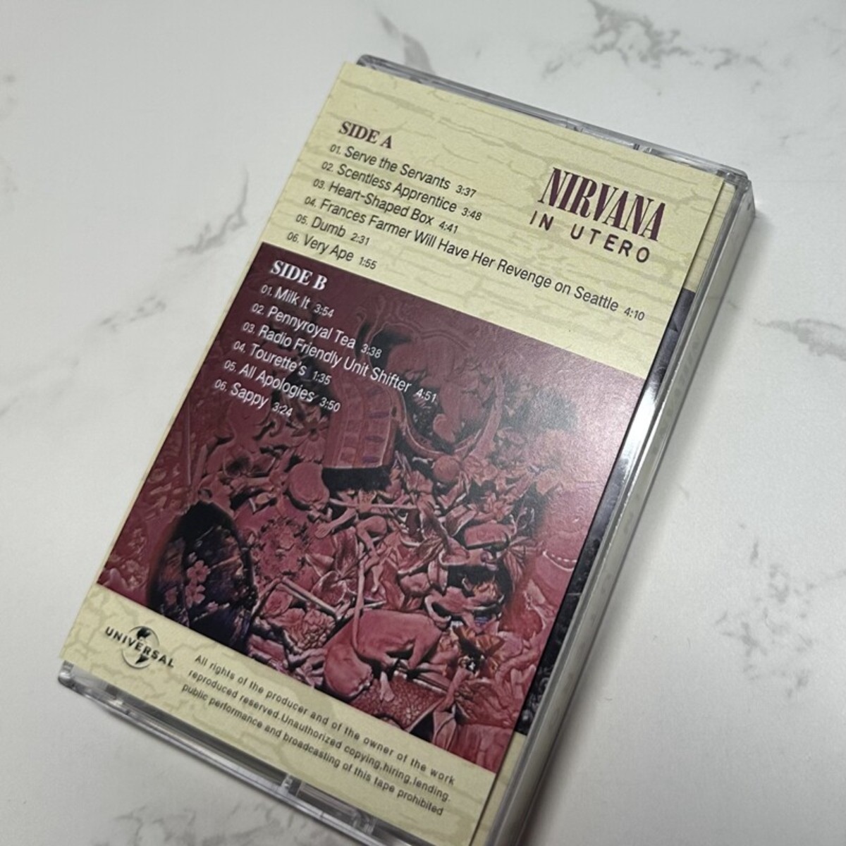Nirvana in Utero Cassette Tape - Vintage And Collectible のレビューと価格