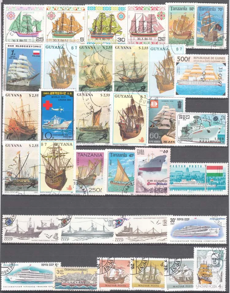 100 Special Stamps of Ships an - Collectible Vintage Postage Stamps のレビューと価格