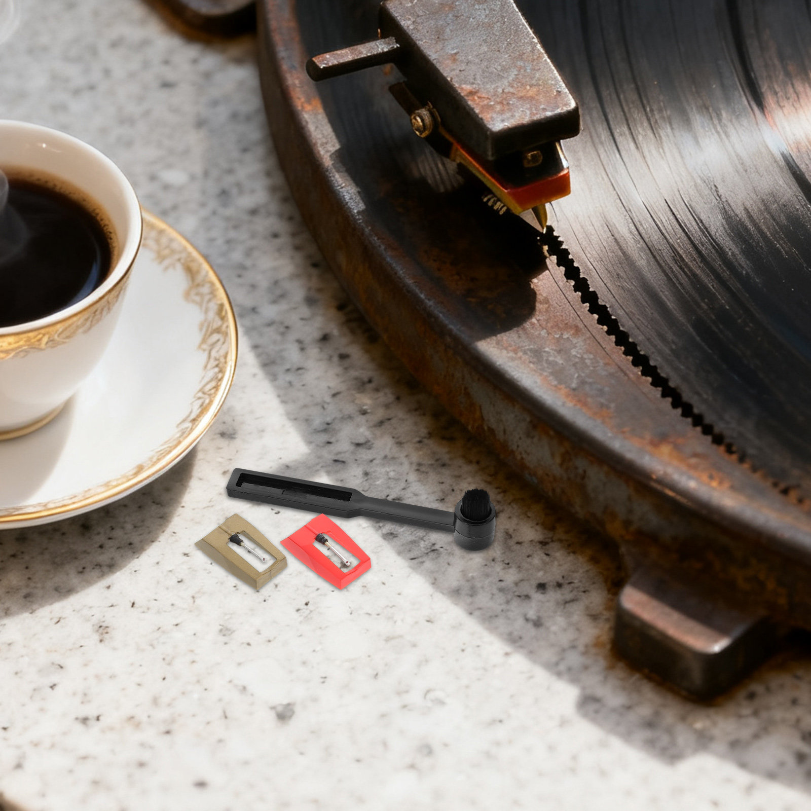 Stylus Set Cleaning Brush Phon - Record Player Needle のレビューと価格