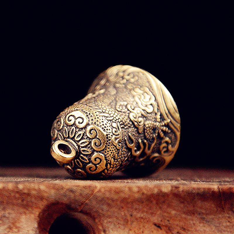 Vintage Brass Bell Carved Drag - Vintage Collectible Bells のレビューと価格