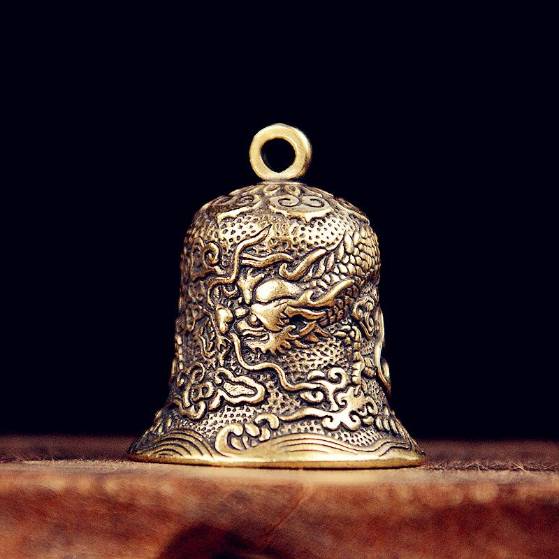 Vintage Brass Bell Carved Drag - Vintage Collectible Bells のレビューと価格