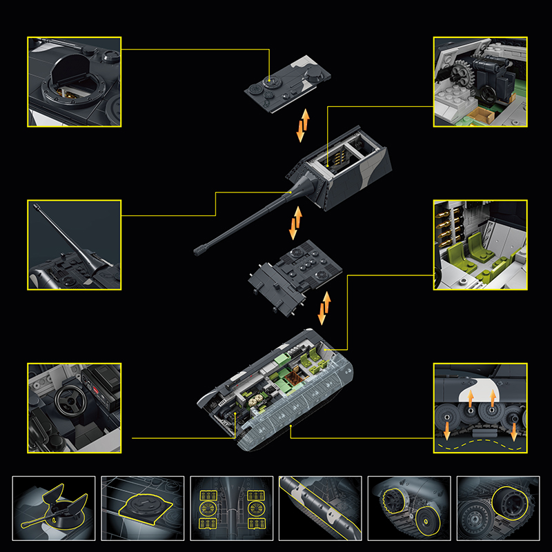 1836pcs MOC adult E-100 Tank D - Vintage And Collectible Toys のレビューと価格