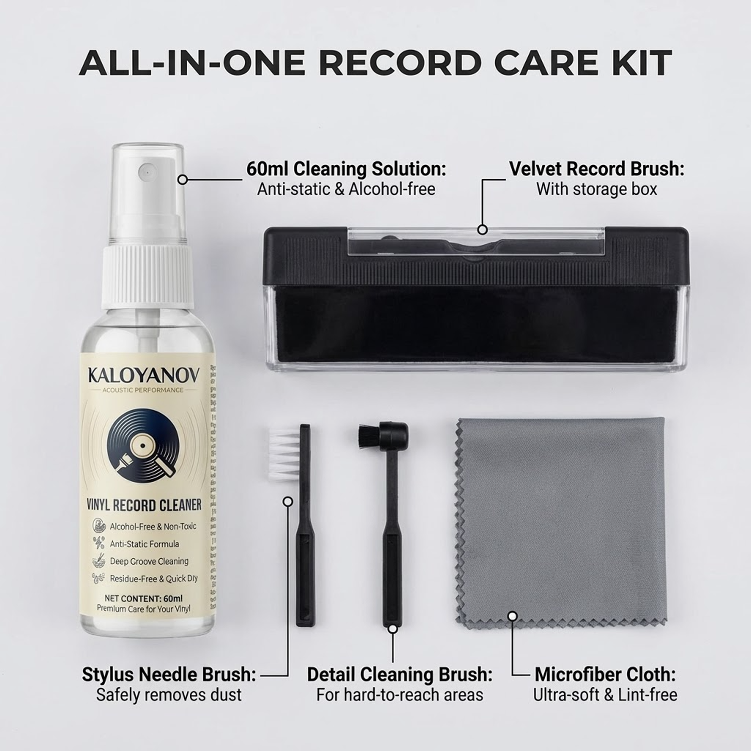 Anti-Static Vinyl Record Clean - Record Player Needle のレビューと価格