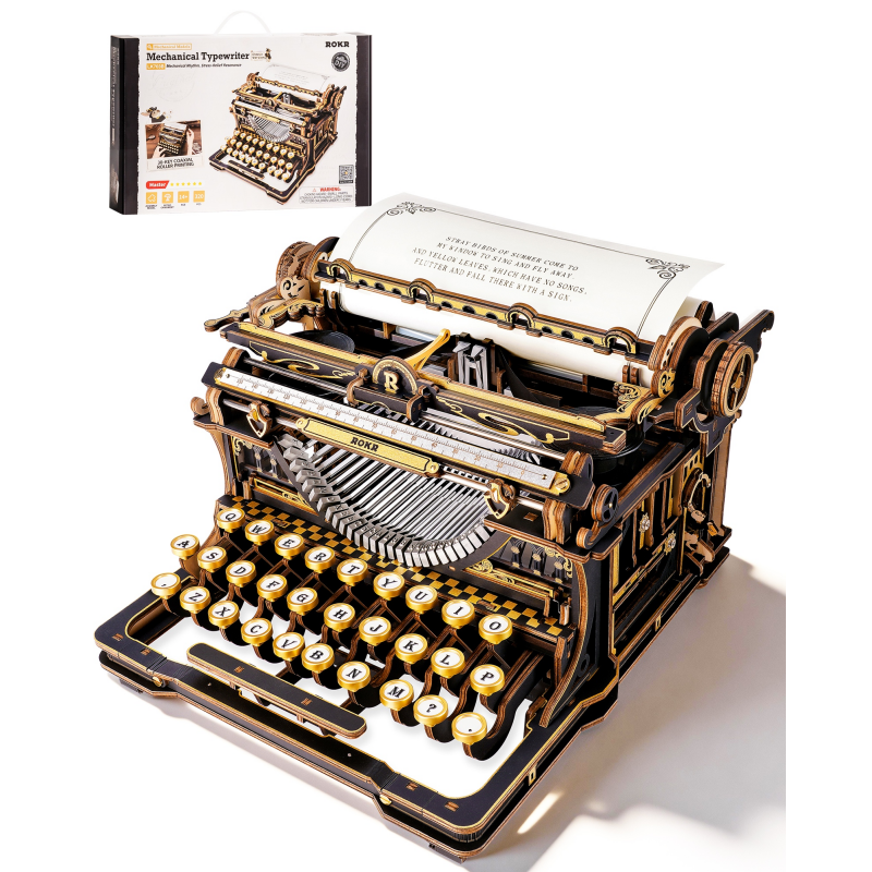 ROKR 3D Wooden Typewriter Puzz - Vintage And Collectible Toys のレビューと価格