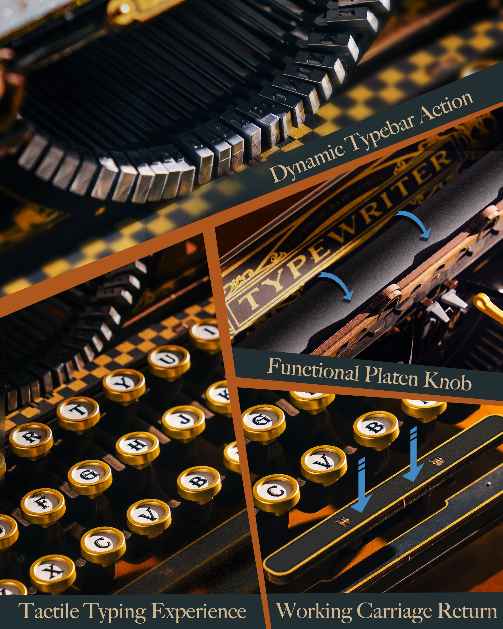 ROKR 3D Wooden Typewriter Puzz - Vintage And Collectible Toys のレビューと価格