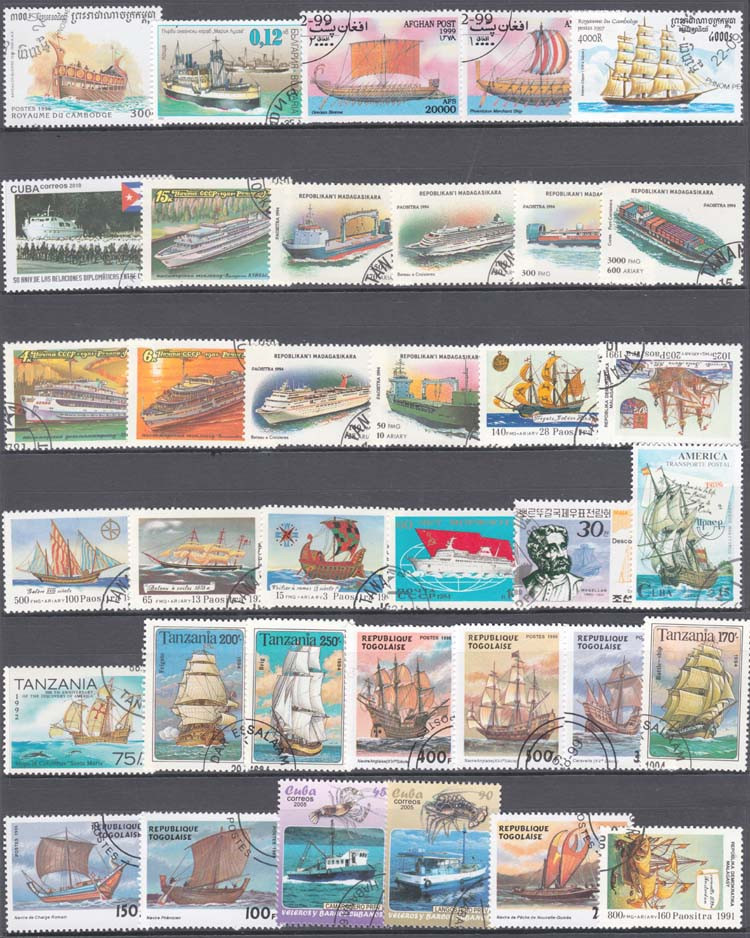 100 Special Stamps Of Ships An - Collectible Vintage Postage Stamps のレビューと価格