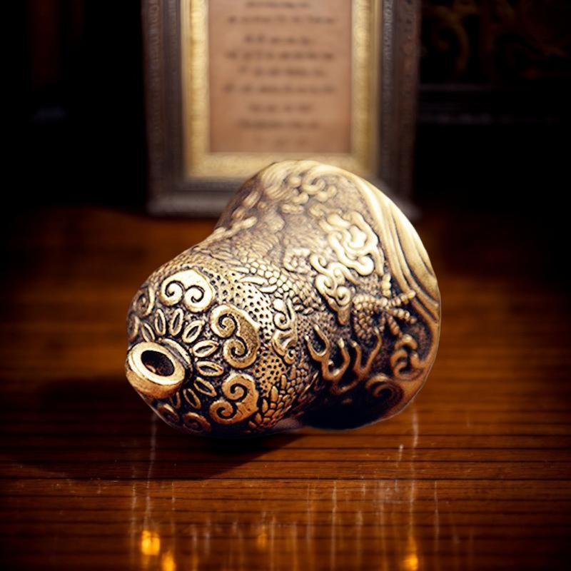 Vintage Brass Bell Carved Drag - Vintage Collectible Bells のレビューと価格
