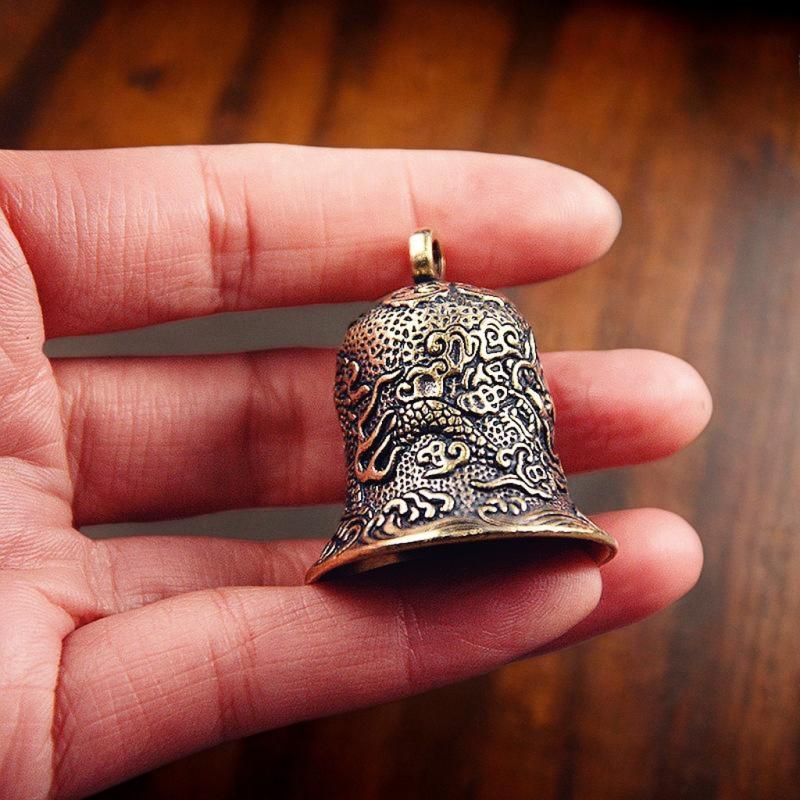 Vintage Brass Bell Carved Drag - Vintage Collectible Bells のレビューと価格